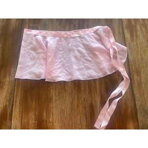 Light Pink Chiffon Ballet Wrap Skirt Girls Dance Gymnastics Adjustable Tie Waist